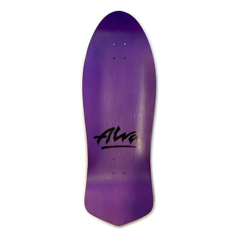 Alva 11.125" x 30.75" DOLPHIN PURPLE/SILVER/RED/BLACK Skateboard Deck