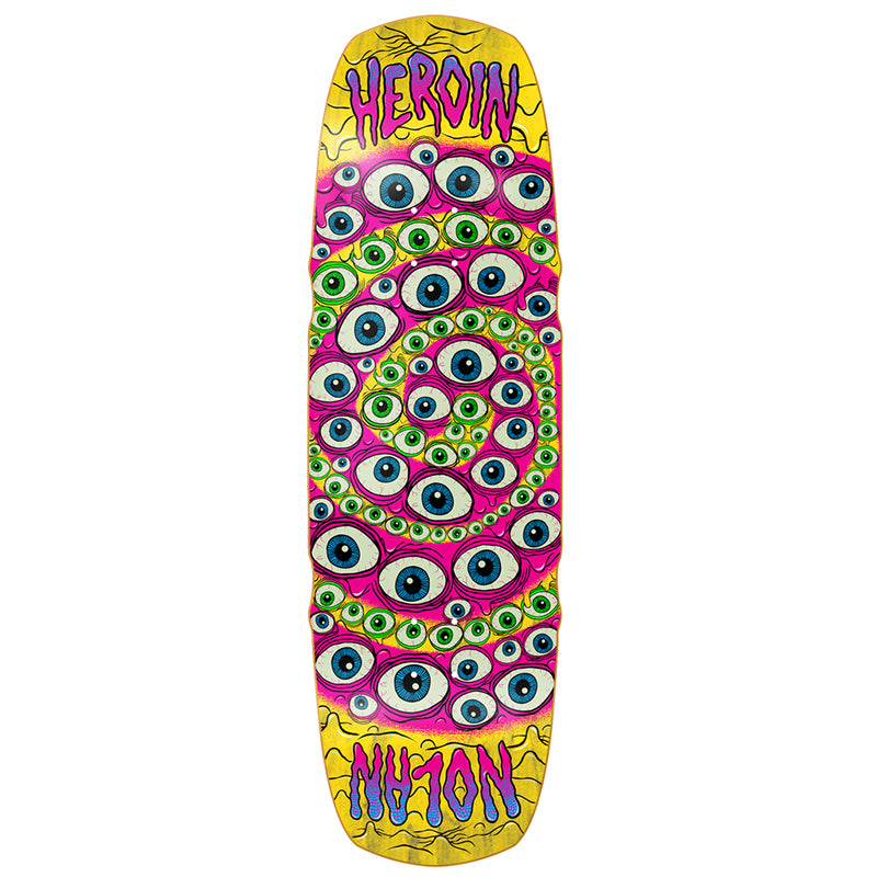 Heroin 9.5" NOLAN HOUGHTON SPIRALIZE SHAPED Skateboard Deck