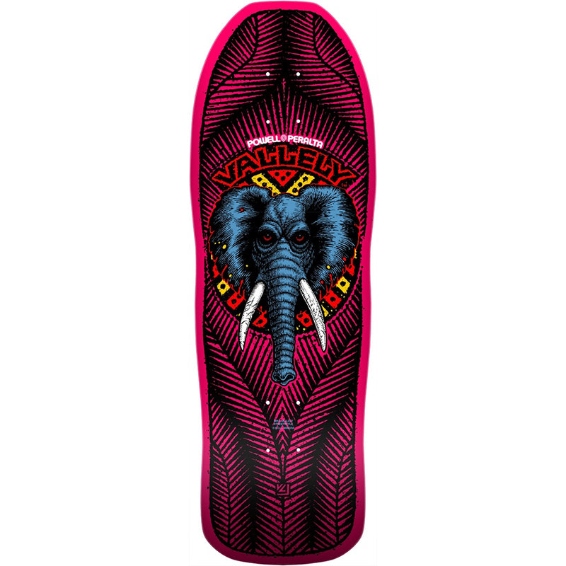 Powell Peralta 9.85" x 30" Mike Vallely Elephant Reissue Pink Skateboard Deck