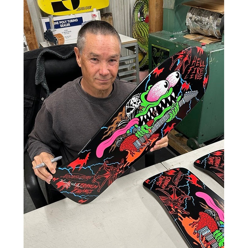 Santa Cruz 10.1" x 31.13" Stranger Things Meek Slasher Eddie Singed Skateboard Deck