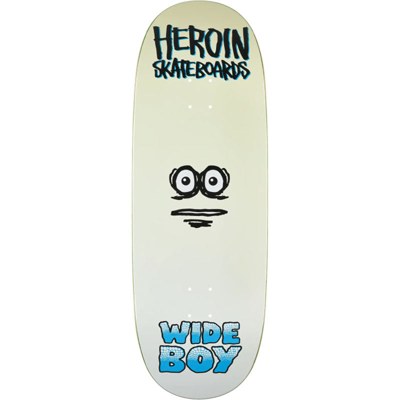 HEROIN 10.75" x 32.1" WIDE BOY FACE EGG Skateboard Deck