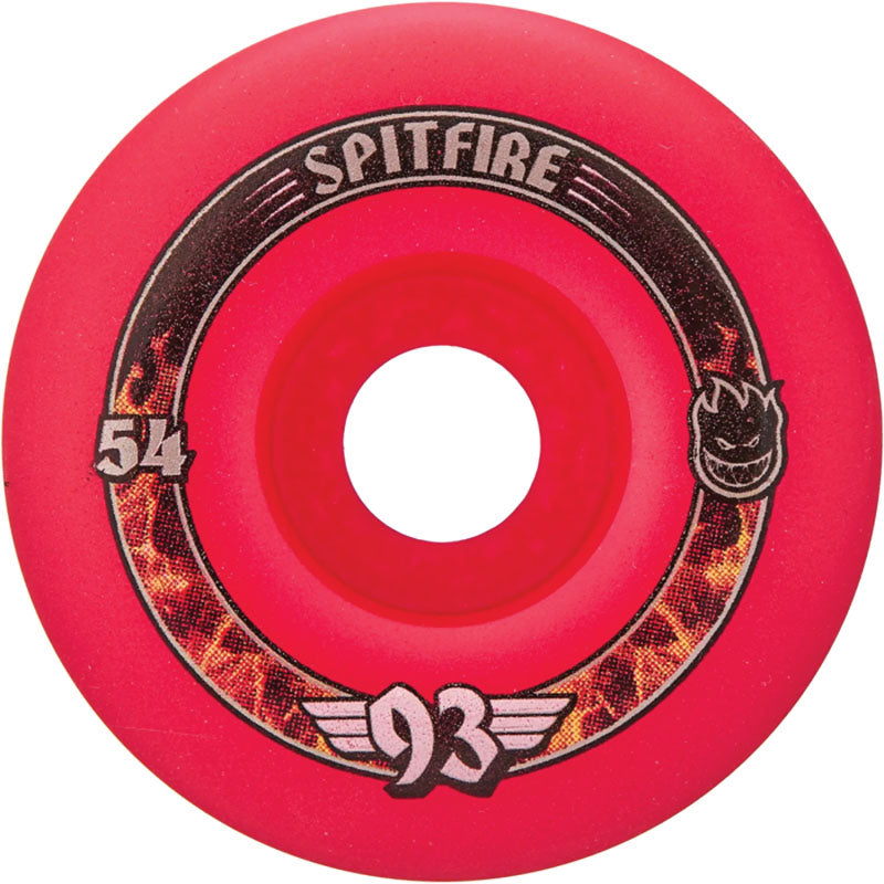 Spitfire 54mm 93a F4 RADIAL PINK/RED Skateboard Wheels 4pk