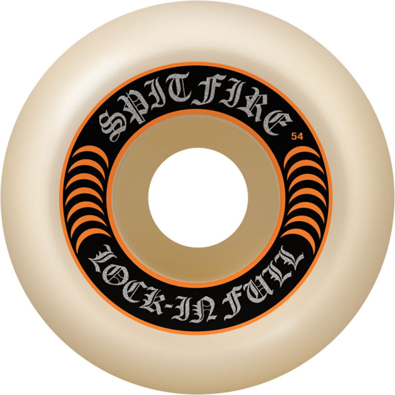 Spitfire 54mm 99a F4 LOCK-IN FULL NAT/ORG Skateboard Wheels 4pk