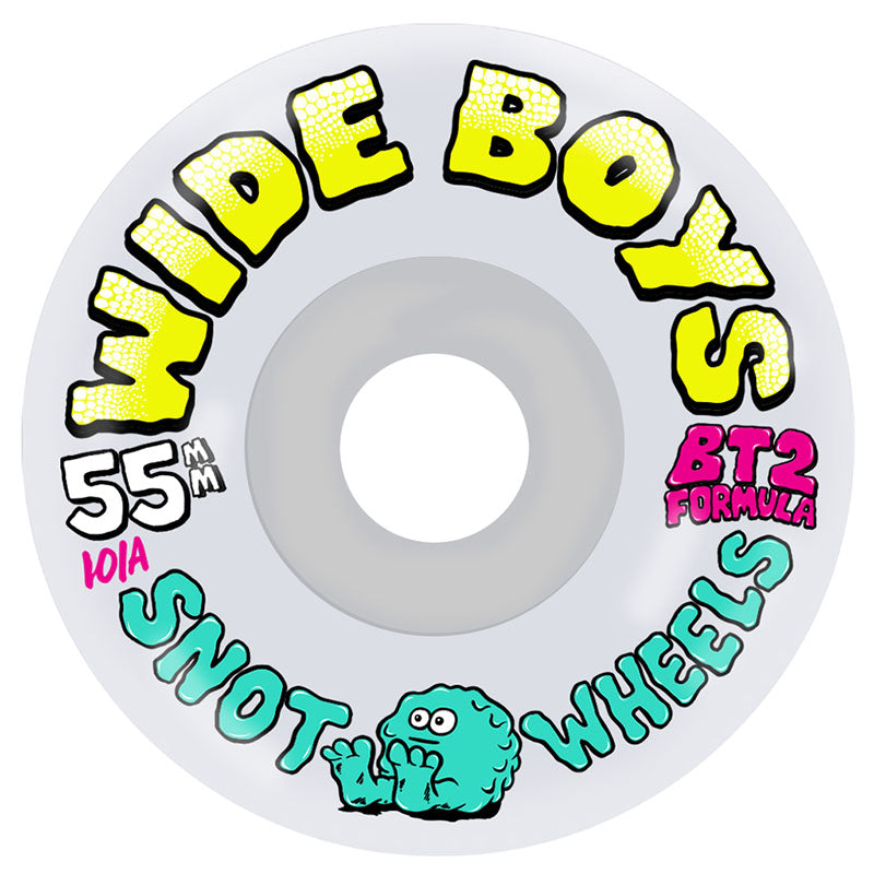 SNOT 55mm 101a WIDE BOYS CLEAR/YELLOW Skateboard Wheels (Set of 4)