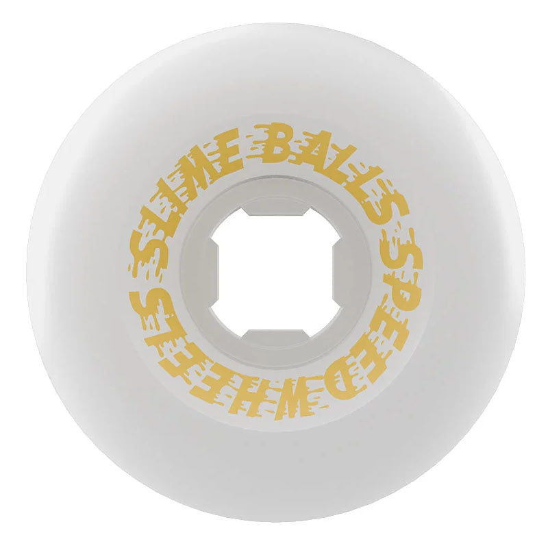 Slime Balls 56mm 99a Sam Hitz White Full Combo Skateboard Wheels 4pk