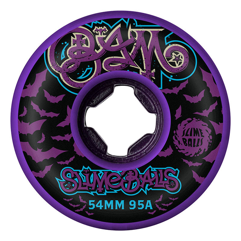 Slime Balls 54mm 95a Bam Margera Guest Purple Hardline Skateboard Wheels 4pk