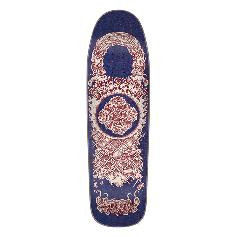 Santa Cruz 9.30" x 32.36" Dressen Pen Roses Pro Shaped Skateboard Decks