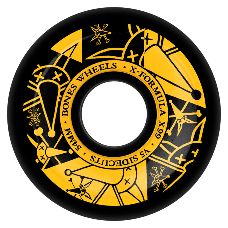BONES WHEELS X-Formula Skateboard Wheels Vato Noir 54mm V5 Sidecut X99 Blk 4PK