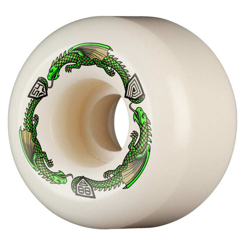 Powell Peralta Dragons 88A - A2 Symmetrical Shape - Wide Ride Patch - 54mm x 39mm 88A A2 Skateboard Wheels 4pk