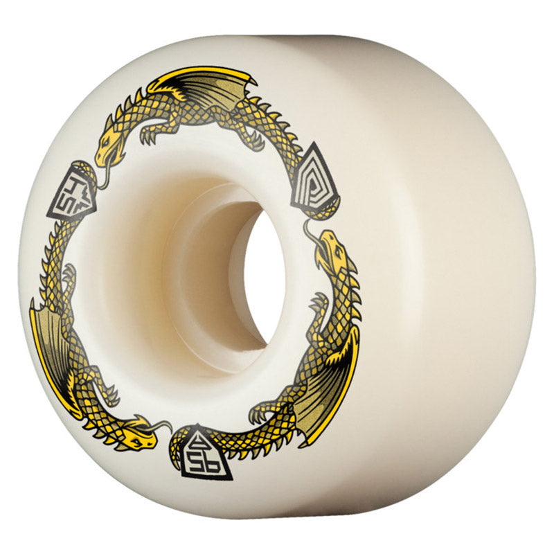 Powell Peralta Dragons 95A - V4 Symmetrical Shape - Medium Ride Patch - 54mm x 34mm 95A V4 Skateboard Wheels 4pk