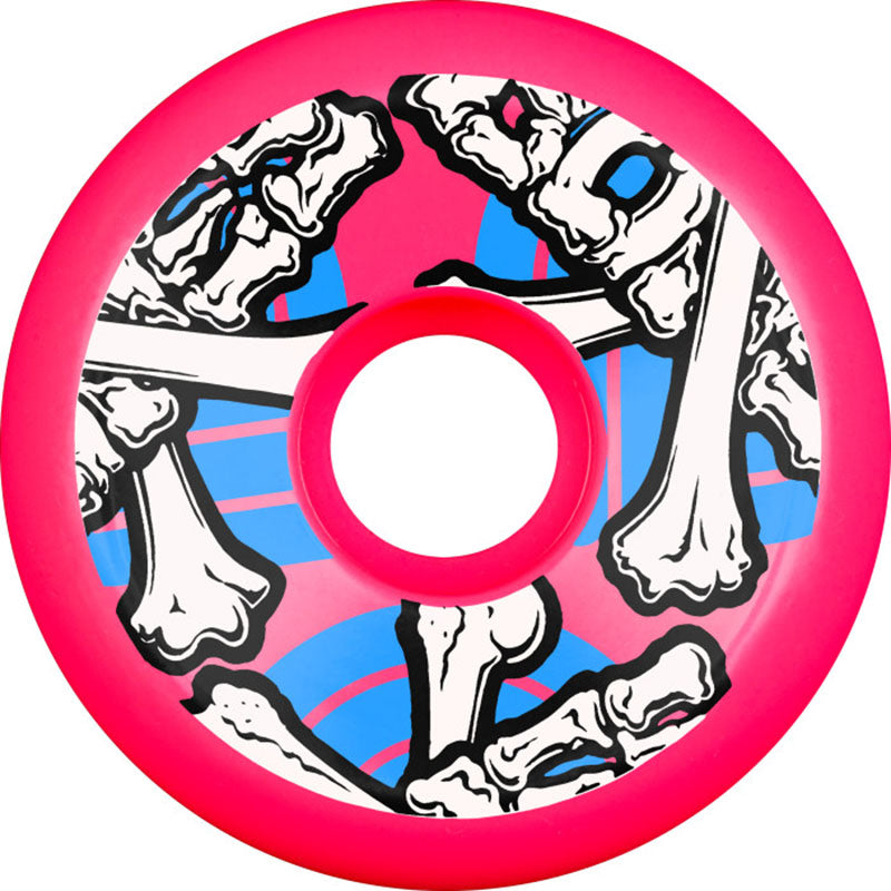Powell Peralta 64mm 97a Cross Bones Pink Skateboard Wheels (4 pack)