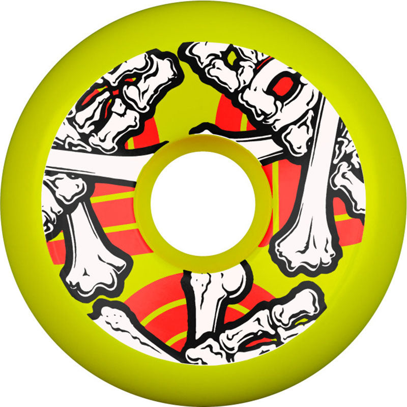 Powell Peralta 64mm 97a Cross Bones Yellow Skateboard Wheels(4 pack)