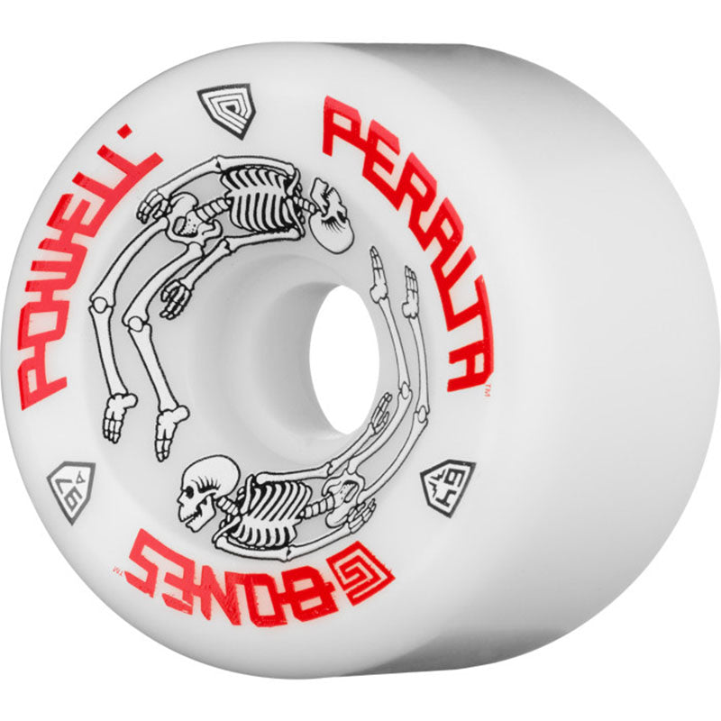 Powell Peralta 64mm 97a White G-Bones Skateboard Wheels 4pk