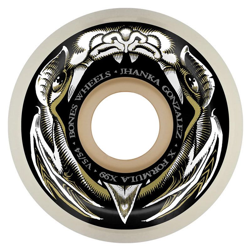 Bones X-Formula Jhanka Night Flight Side Cut V5 99A 54mm Skateboard Wheels 4pk 5150 Skate Shop