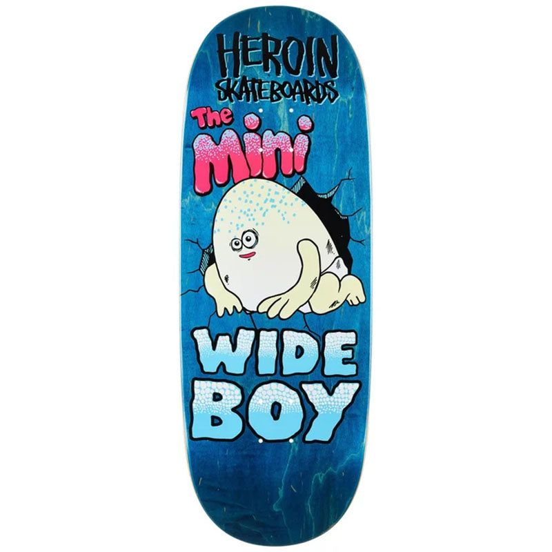 Heroin 10.5" x 29.5" MINI WIDE BOY EGG Skateboard Deck 5150 Skate Shop