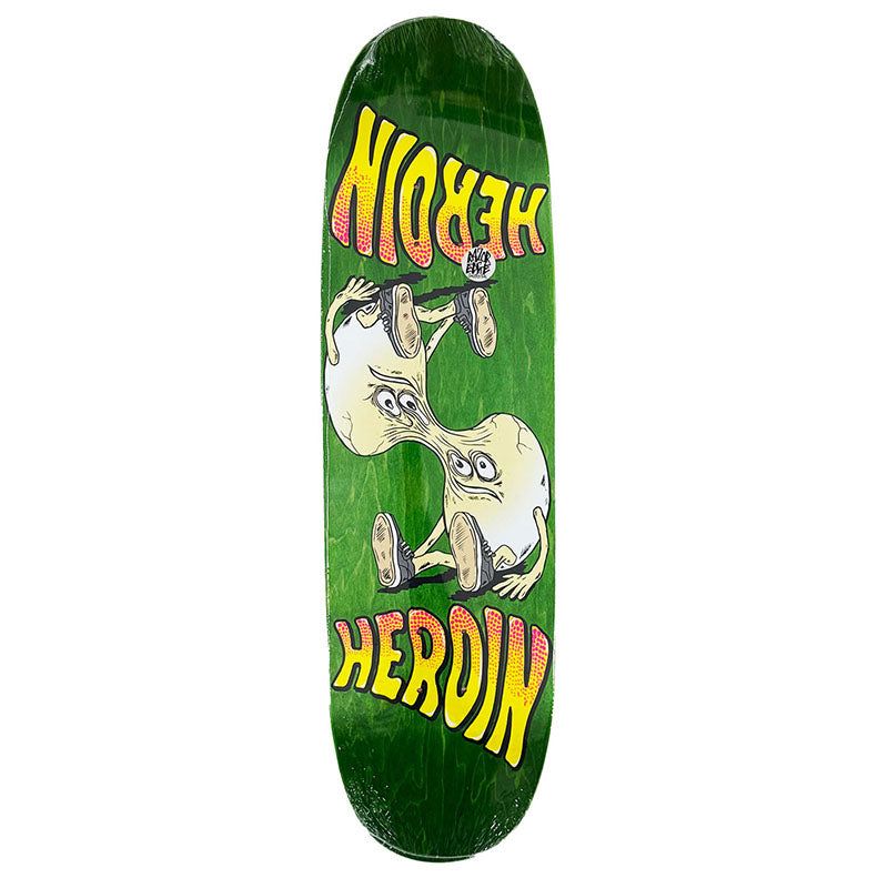 Heroin 8.88" MERGED EGG SHAPED Green Stain Skateboard Deck 5150 Skate Shop