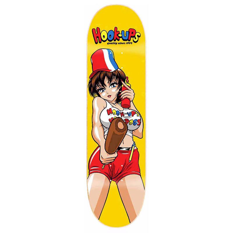 Hook-Ups Skateboards 8.5" x 32.25" Hot Dogs Green Stain Skateboard Deck 5150 Skate Shop