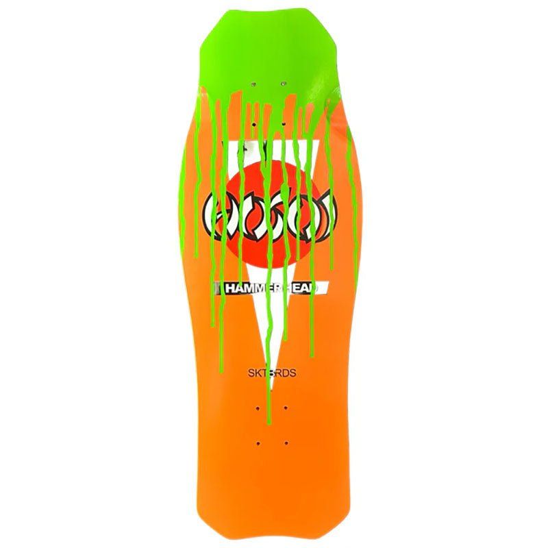 Hosoi 10.5"x 31" "Slimed" Halloween 2024 OG Hammerhead Orange Skateboard Deck 5150 Skate Shop