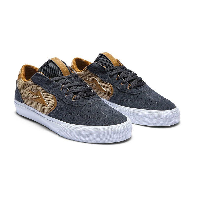 Lakai Limited Footwear ATLANTIC VULC Mens CHARCOAL/TAN SUEDE Shoes 5150 Skate Shop