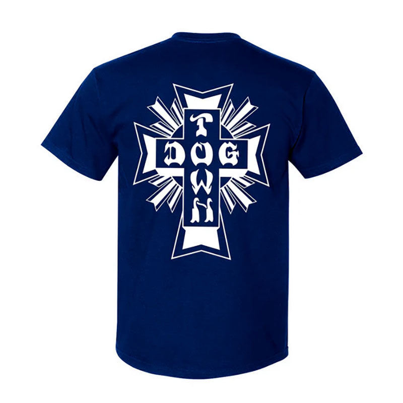 Dogtown Cross Logo Blue/White T-Shirts