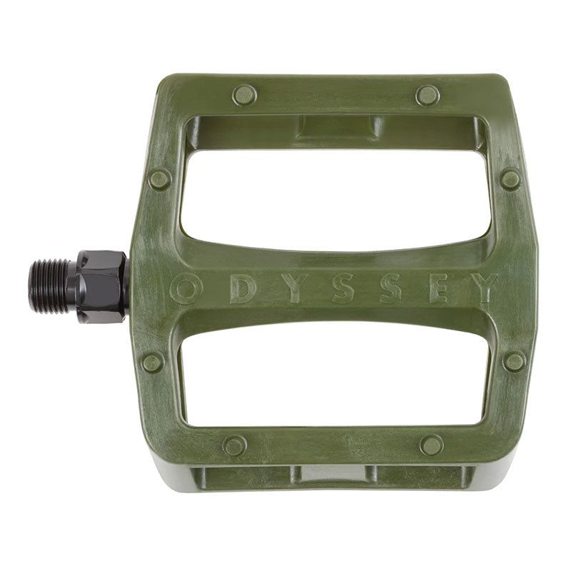 Odyssey Grandstand v2 PC Pedals 9/16" Army Green 5150 Skate Shop
