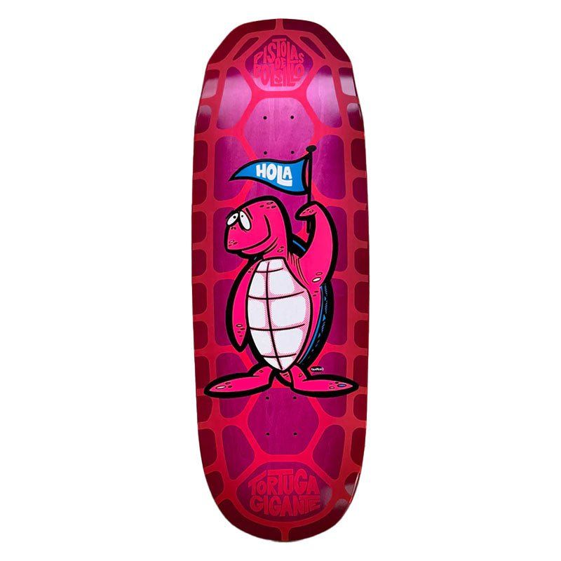 Pocket Pistols (PPS) 10.75" Tortuga Gigante Pink Stain Skateboard Deck 5150 Skate Shop
