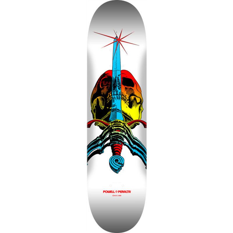 Powell Peralta 8.25" x 31.95" Skull & Sword Yellow Fade / White - Shape 243 Skateboard Deck 5150 Skate Shop
