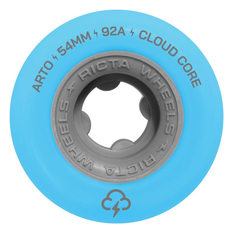 Ricta 54mm 92a Arto Saari Clouds Light Blue Asphalt Skateboard Wheels 4pk 5150 Skate Shop