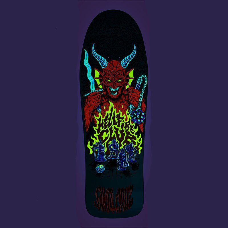 Santa Cruz 10.07" x 31.275" Stranger Things Knox Hellfire Pit Skateboard Deck 5150 Skate Shop