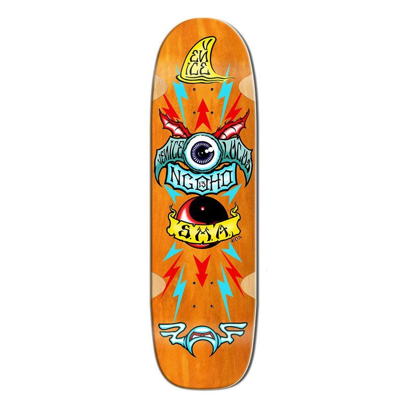 Santa Monica Airlines Series Three 9.5" x 33.75" NGOHO Orange Stain Skateboard Deck 5150 Skate Shop