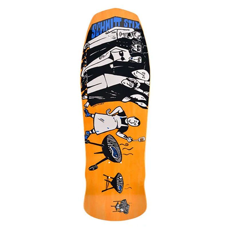 Schmitt Stix 10.125"x 31" Joe Lopes BBQ Modern Concave ORANGE STAIN Skateboard Deck 5150 Skate Shop