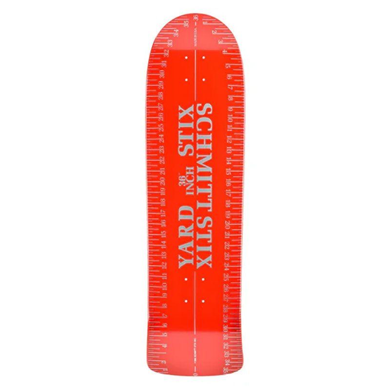 Schmitt Stix 9.625" x 36"Yard Stick RED Re-Issue Skateboard Deck 5150 Skate Shop