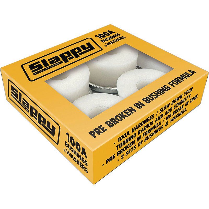 Slappy 100A White Standard Bushings/Washers Set 2pr 5150 Skate Shop
