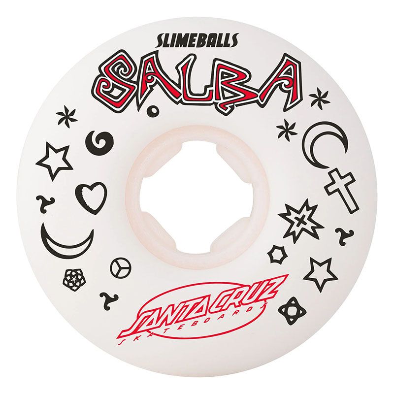 Slime Balls 56mm 99a Salba Witch Doctor Reissue Chubbies White Skateboard Wheels 4pk 5150 Skate Shop