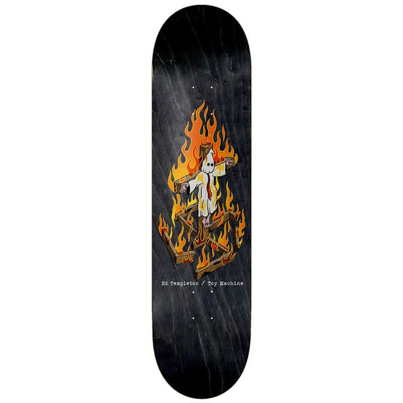 Toy Machine 8.25" ED TEMPLETON CHARRED CROSS Skateboard Deck 5150 Skate Shop