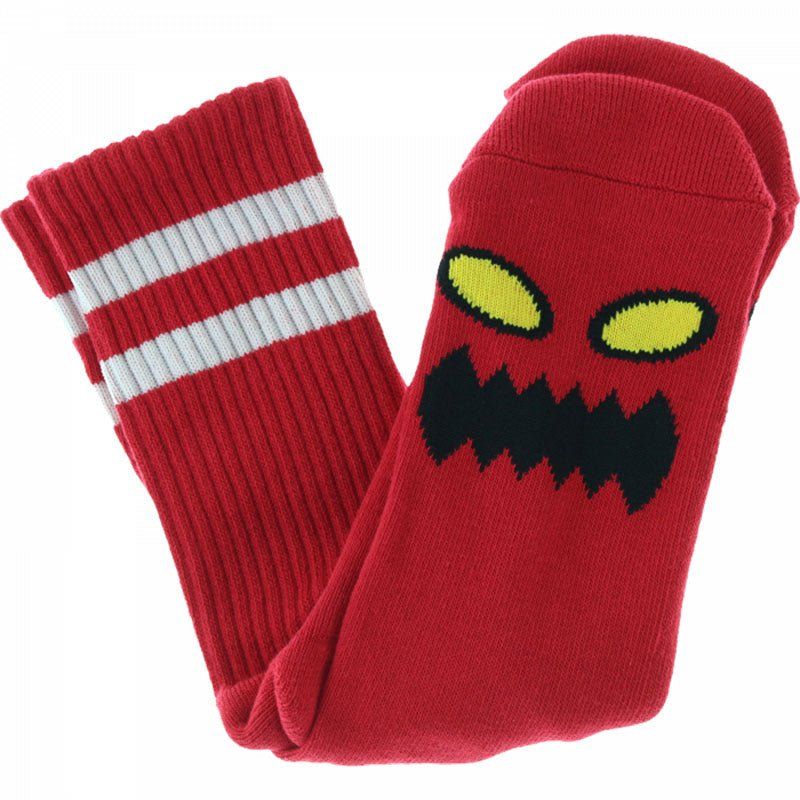 Toy Machine Monster Face Red Crew Socks 1pr 5150 Skate Shop