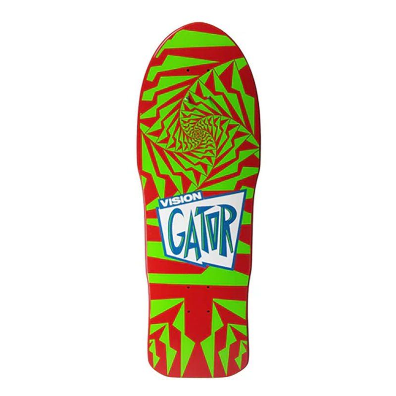 Vision 10.25" x 29.75" Gator II Red/Green Skateboard Deck 5150 Skate Shop