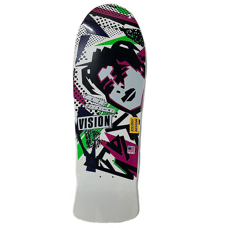 Vision 10" x 30.25" MG Modern Concave WHITE DIP Skateboard Deck 5150 Skate Shop