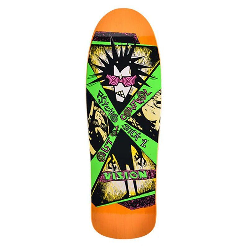 Vision 10"x 31.75" Psycho Stick 2 (ORANGE STAIN) Skateboard Deck 5150 Skate Shop