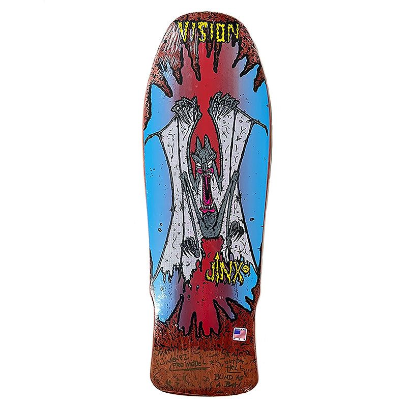 Vision 9.75" x 31" Original Jinx Brown Stain Skateboard Deck 5150 Skate Shop