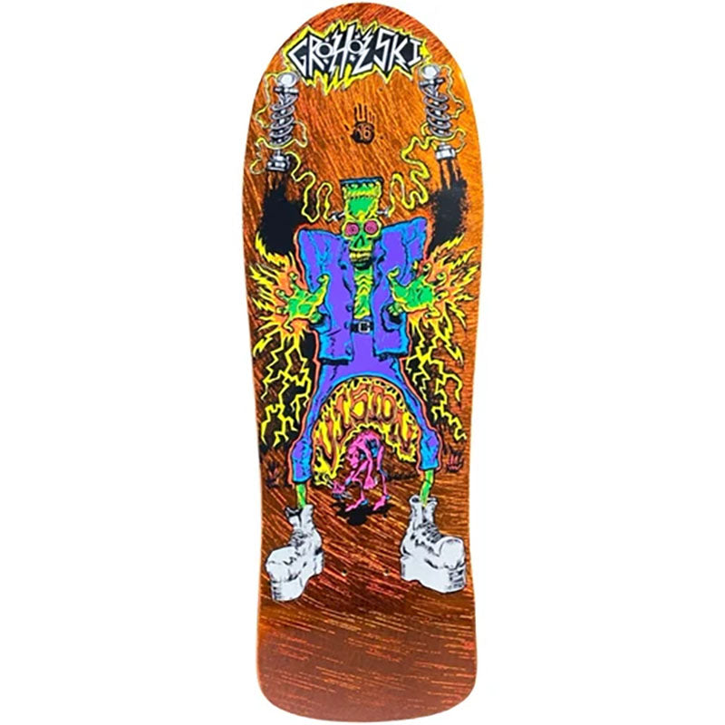 Vision 10.25"x 31.25" Groholski Frankenstein Limited Colorway - Orange Scratch Foil Skateboard Deck (ON THE WAY)