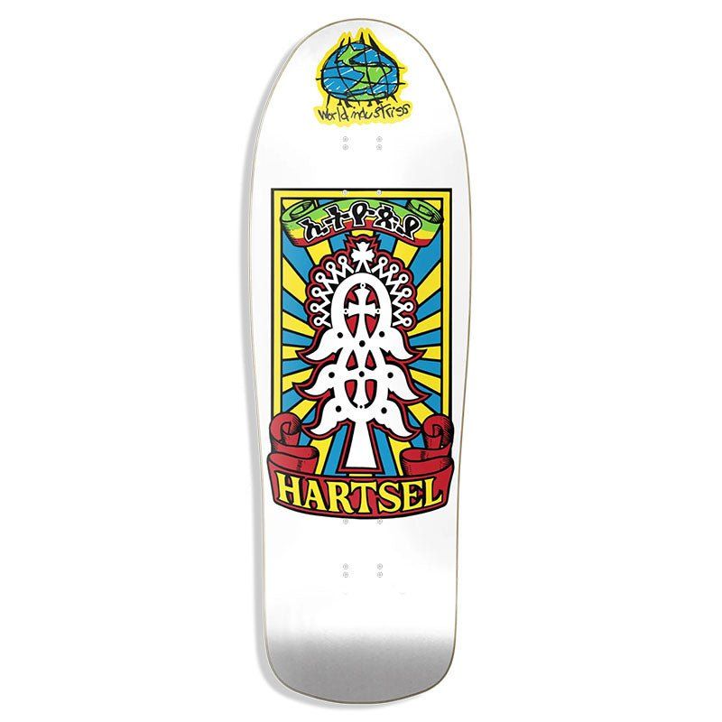 World Industries 9.4375" x 30.5" Jeff Hartsel Yout Model WHITE Skateboard Deck 5150 Skate Shop