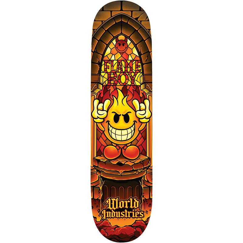 World Industries FLAME BOY STAINED GLASS Skateboard Deck 5150 Skate Shop
