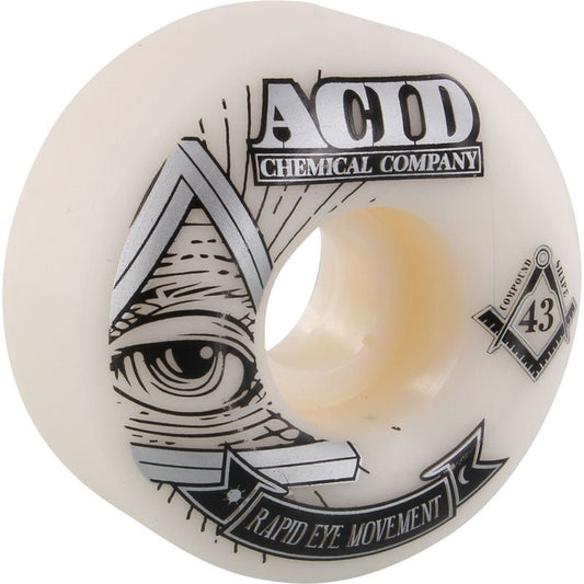 Acid 54mm 99a Rem Pyramid White Skateboard Wheels 4pk-5150 Skate Shop