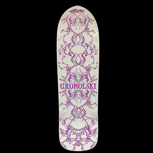 Alva 9.25" x 33.25" White/Pink Purple Groholski Guest Skateboard Deck-5150 Skate Shop