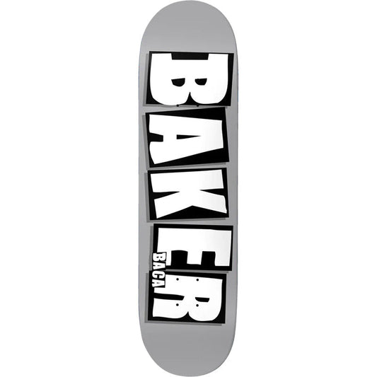 Baker 8.5" x 32" Sammy Baca Brand Name Grey Dip Skateboard Deck-5150 Skate Shop