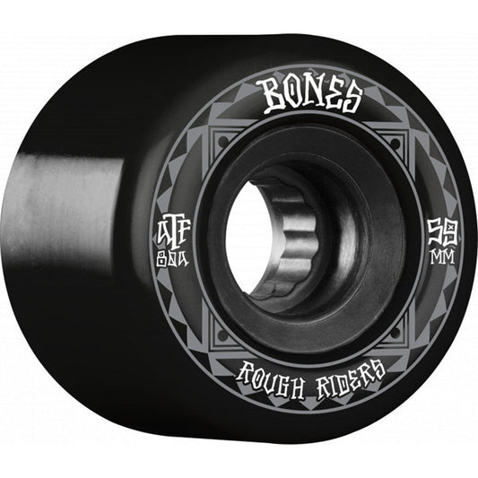 Bones 59mm 80a ATF Rough Rider Runners Black Skateboard Wheels 4pk-5150 Skate Shop