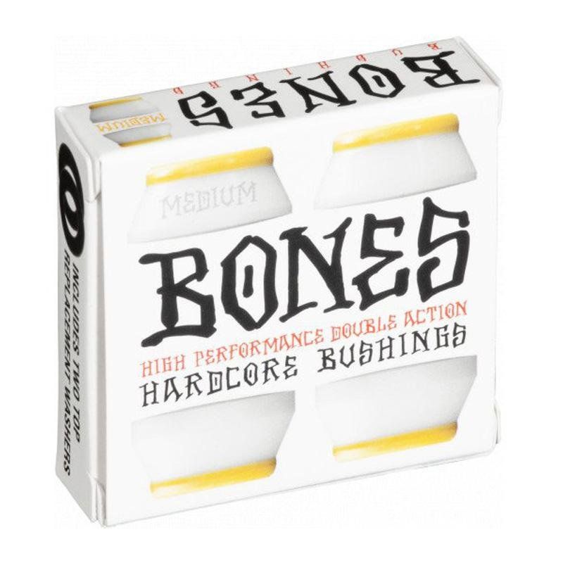 Bones (MEDIUM) Yellow/White Skateboard Truck Bushing Set of 2 5150 Skate Shop