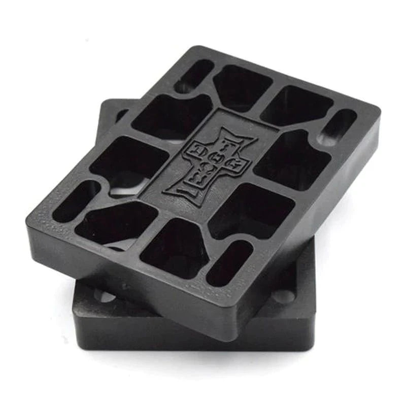 Dogtown 1/8" (BLACK) Hard Skateboard Riser Pads 2pk 5150 Skate Shop