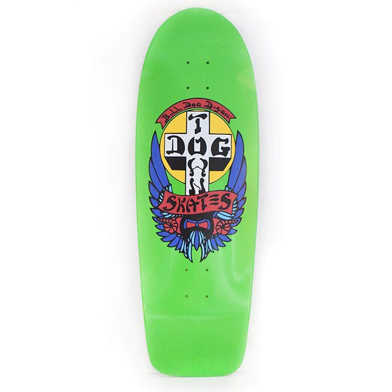 Dogtown 10" x 30.575" OG Bull Dog 70s Rider Lime Green (MODERN CONCAVE) Skateboard Deck 5150 Skate Shop